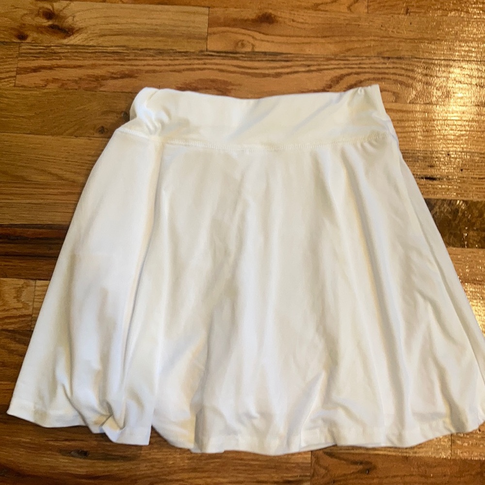 White tennis skirt